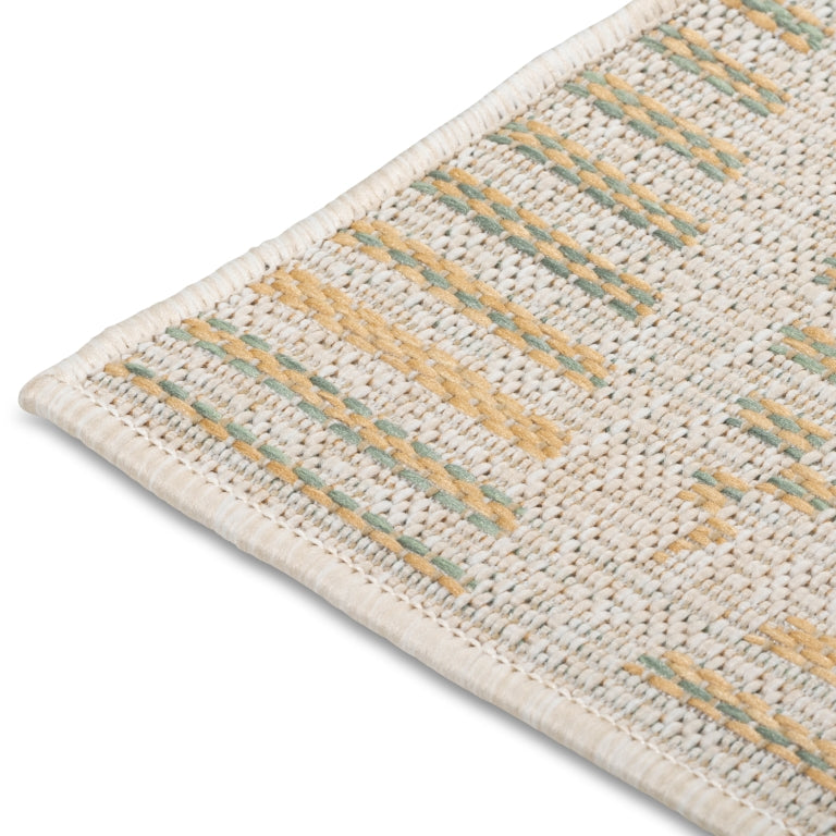 Summer Meadow Beige Diamond Outdoor Rug - Erbanica
