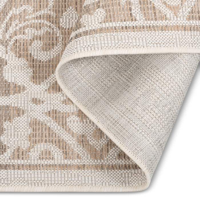 Vintage Haven Beige Ornamental Outdoor Rug - Erbanica