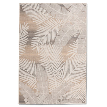 Palm Leaf Beige Outdoor Rug - Erbanica