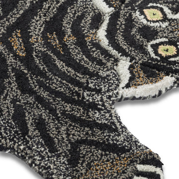 Kids Jungle Animals Black Tiger Wool Rug