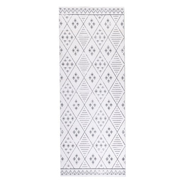 Boho Ultra Soft Plush Grey Runner Rug