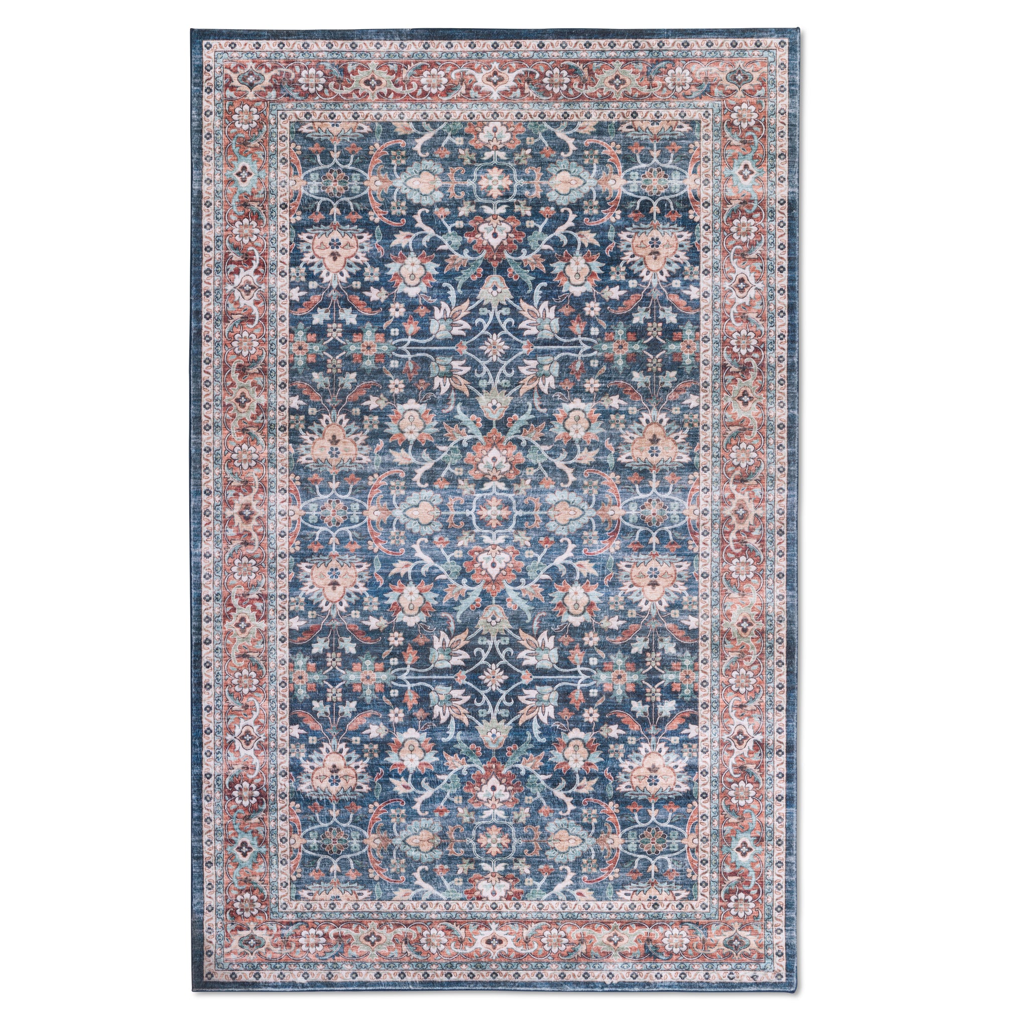 Ultra Soft Touch Durable Transitional Navy Blue Indoor Area Rug Carpet for Living Room, Bedroom, Kids Room