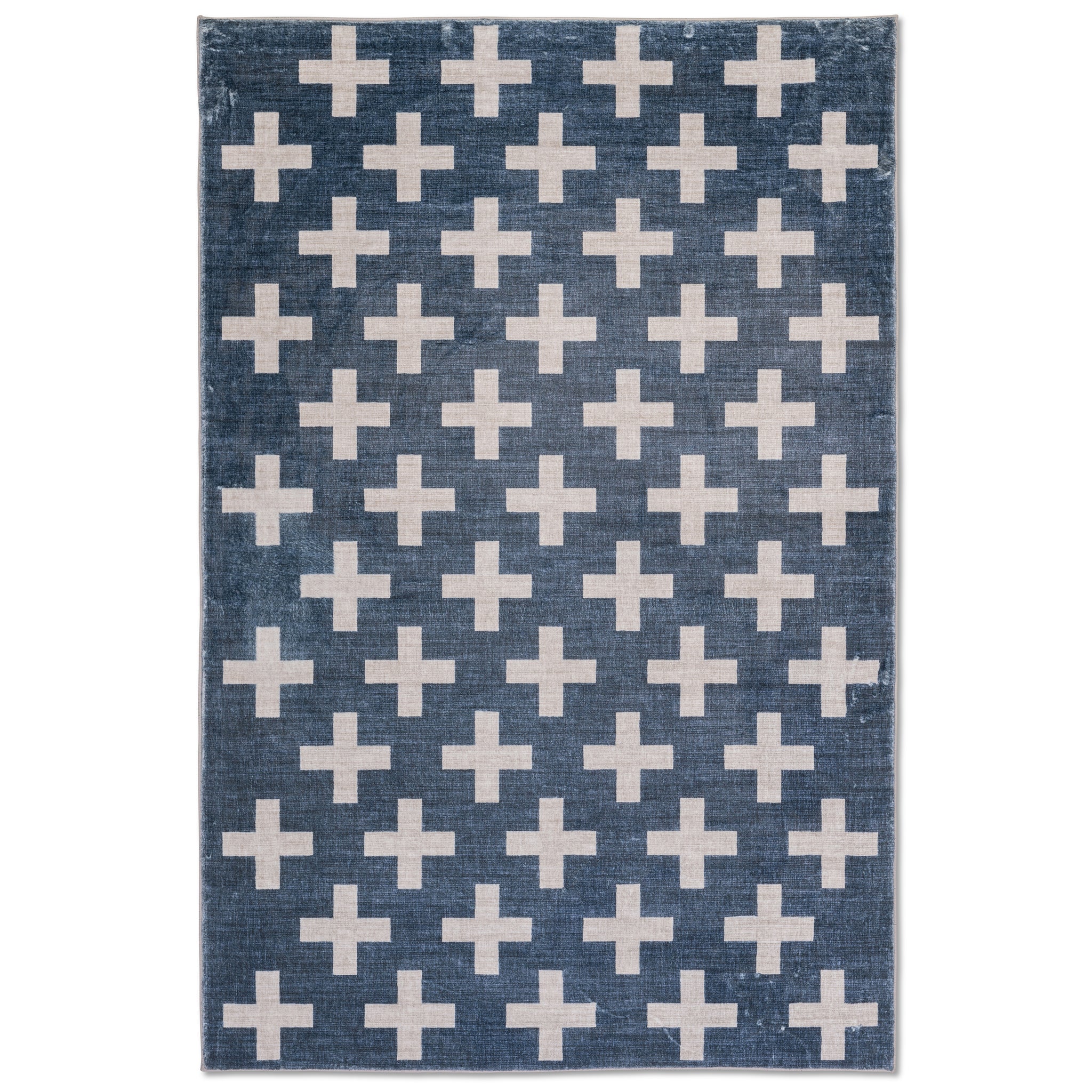 4' x 6' Ft. Playful Ultra Soft Kids Rug with Geometric Cross for Playroom, Nursery, Children Bedroom, Living Room