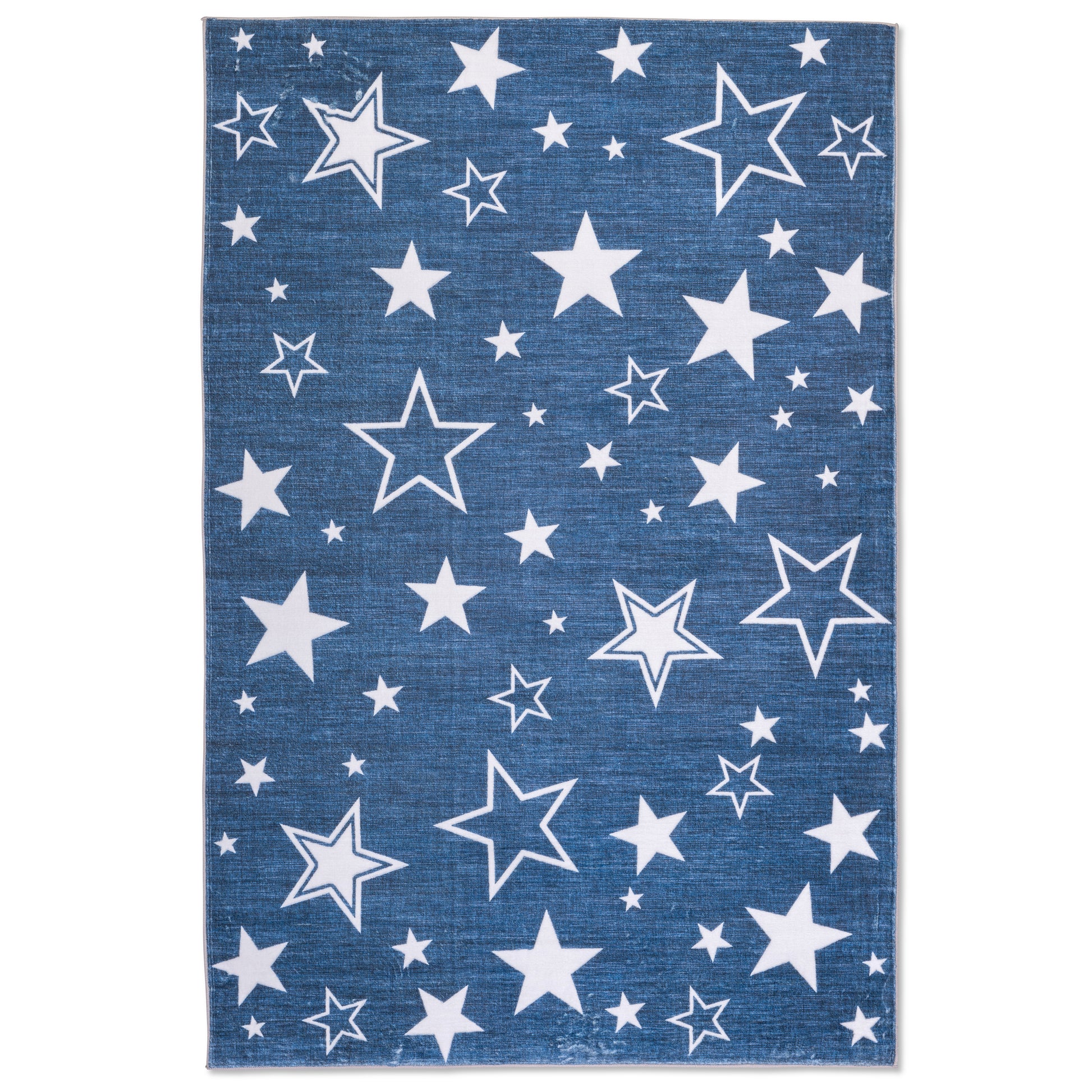 Playful Ultra Soft Kids Rug 4' x 6' Ft. with Galaxy Stars for Playroom, Nursery, Children Bedroom, Living Room