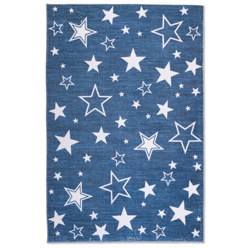 Playful Ultra Soft Kids Rug - Galaxy Stars