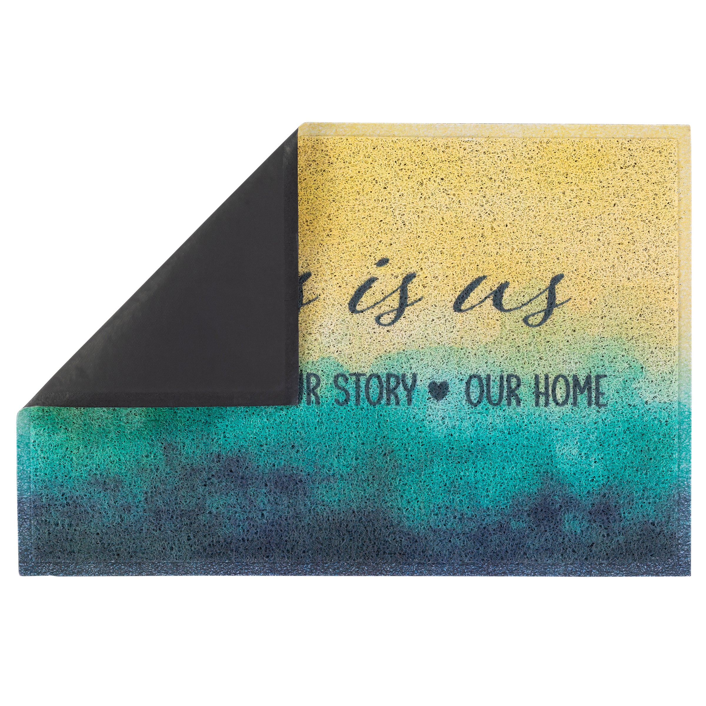 Matologie Multicolor Beach Text Easy Clean Indoor-Outdoor Door Mat