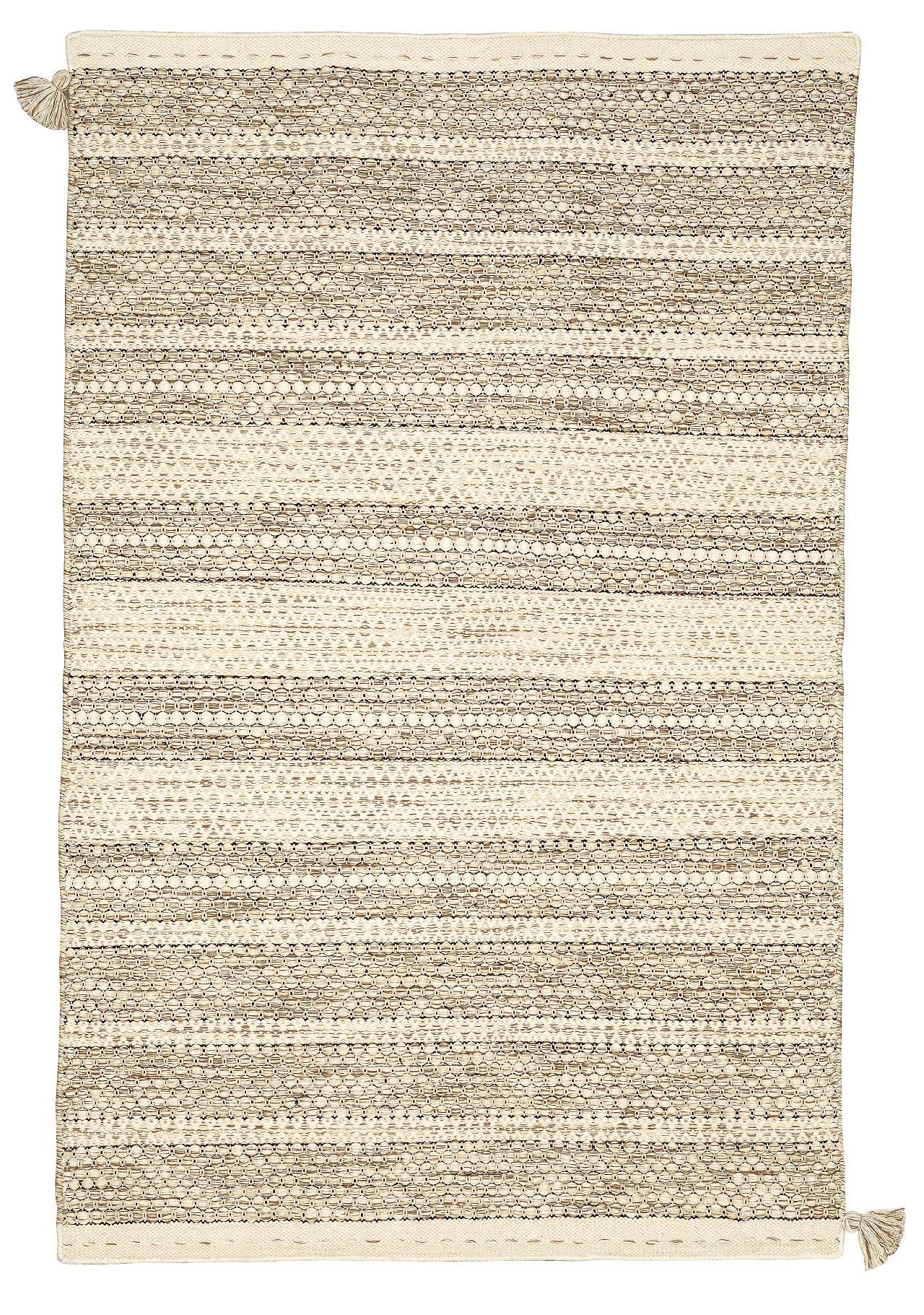 Handmade Sand Natural Reversible Wool Rug