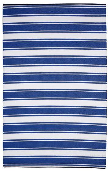 Indoor/Outdoor Blue White Stripes Reversible Rug Outdoor Area Rug, Outdoor carpet, outdoor mat, picnic mat