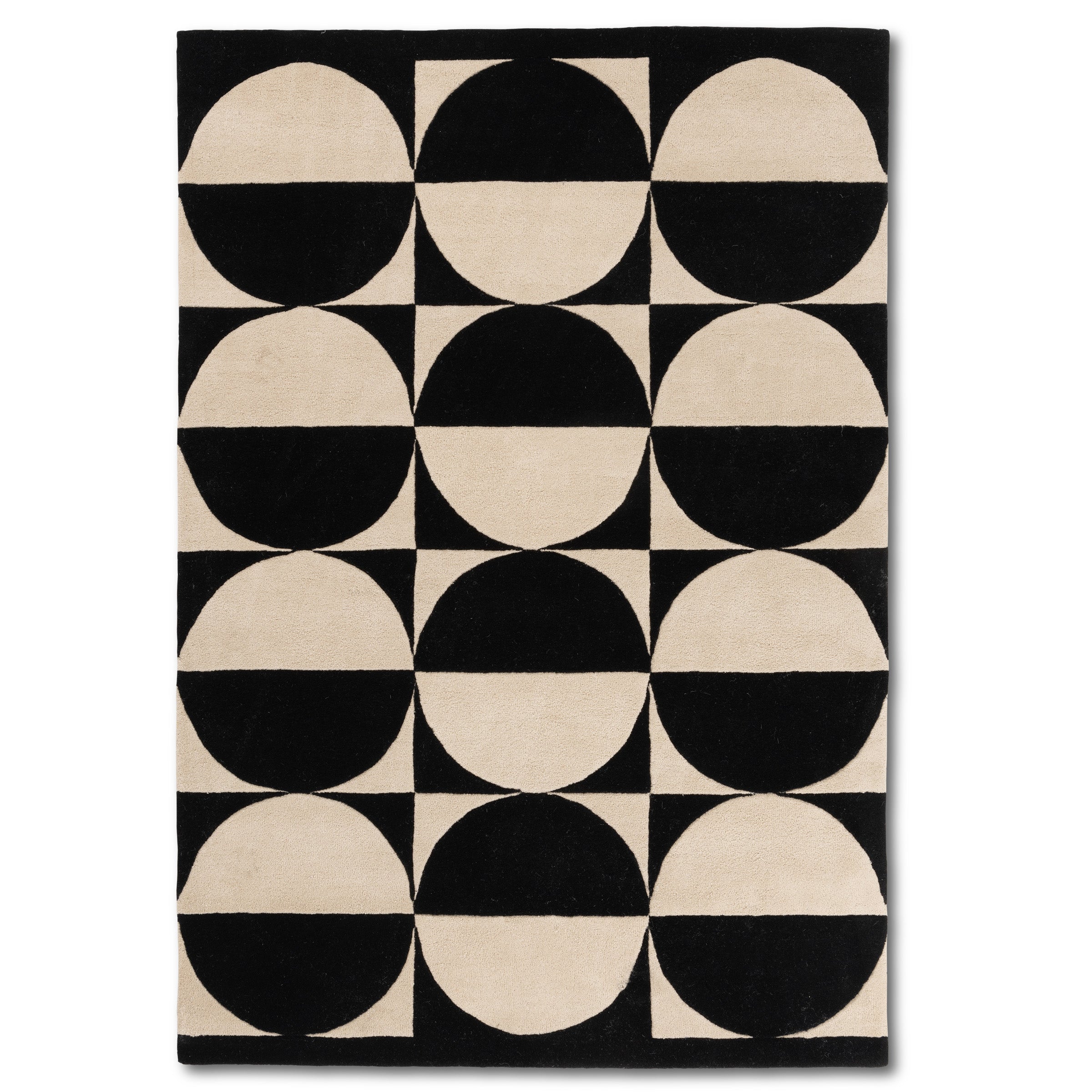 Modern Abstract Circle Wool Indoor Rug