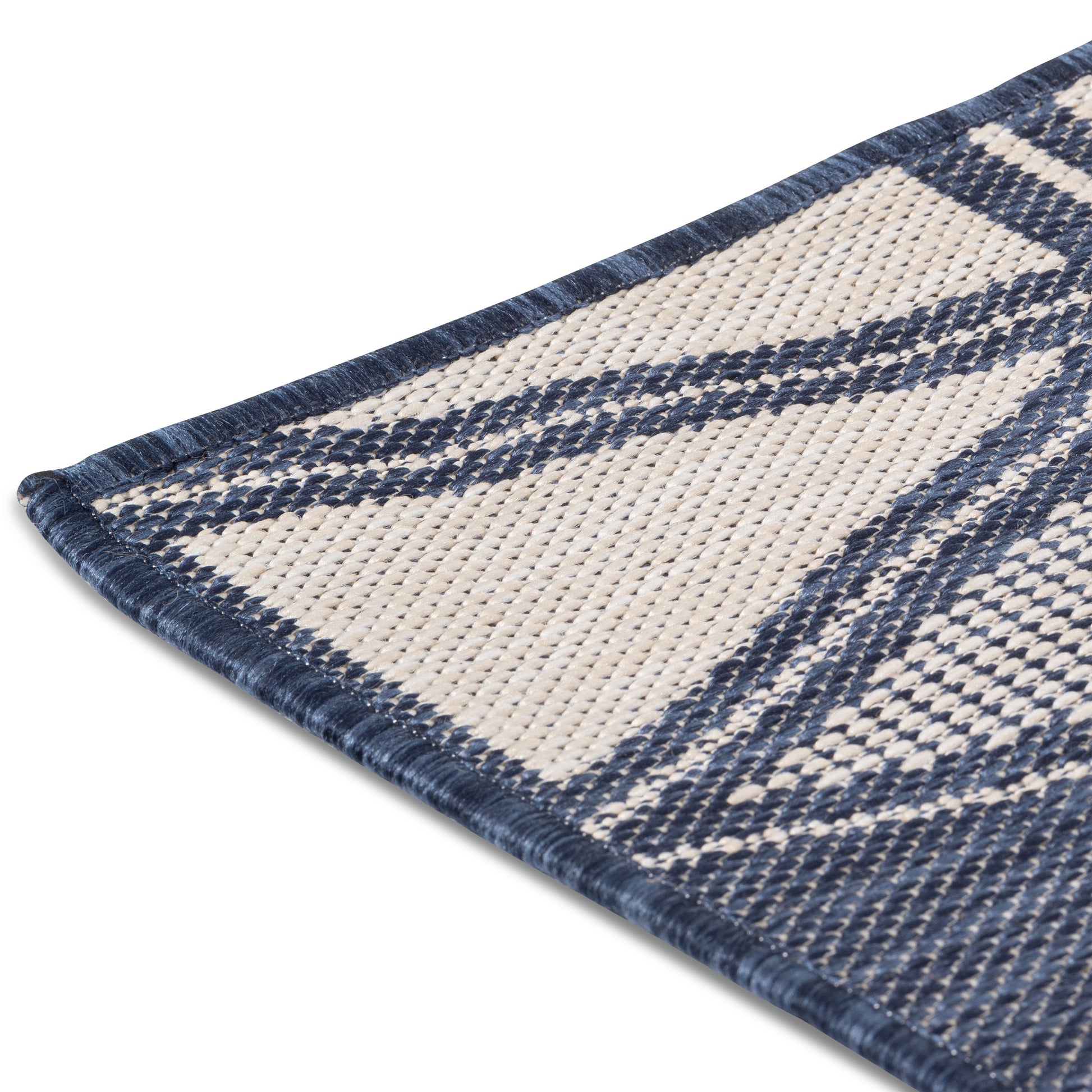 Quick Dry Navy Indoor Outdoor Rug for Patio Backyard Deck Balcony Terrace