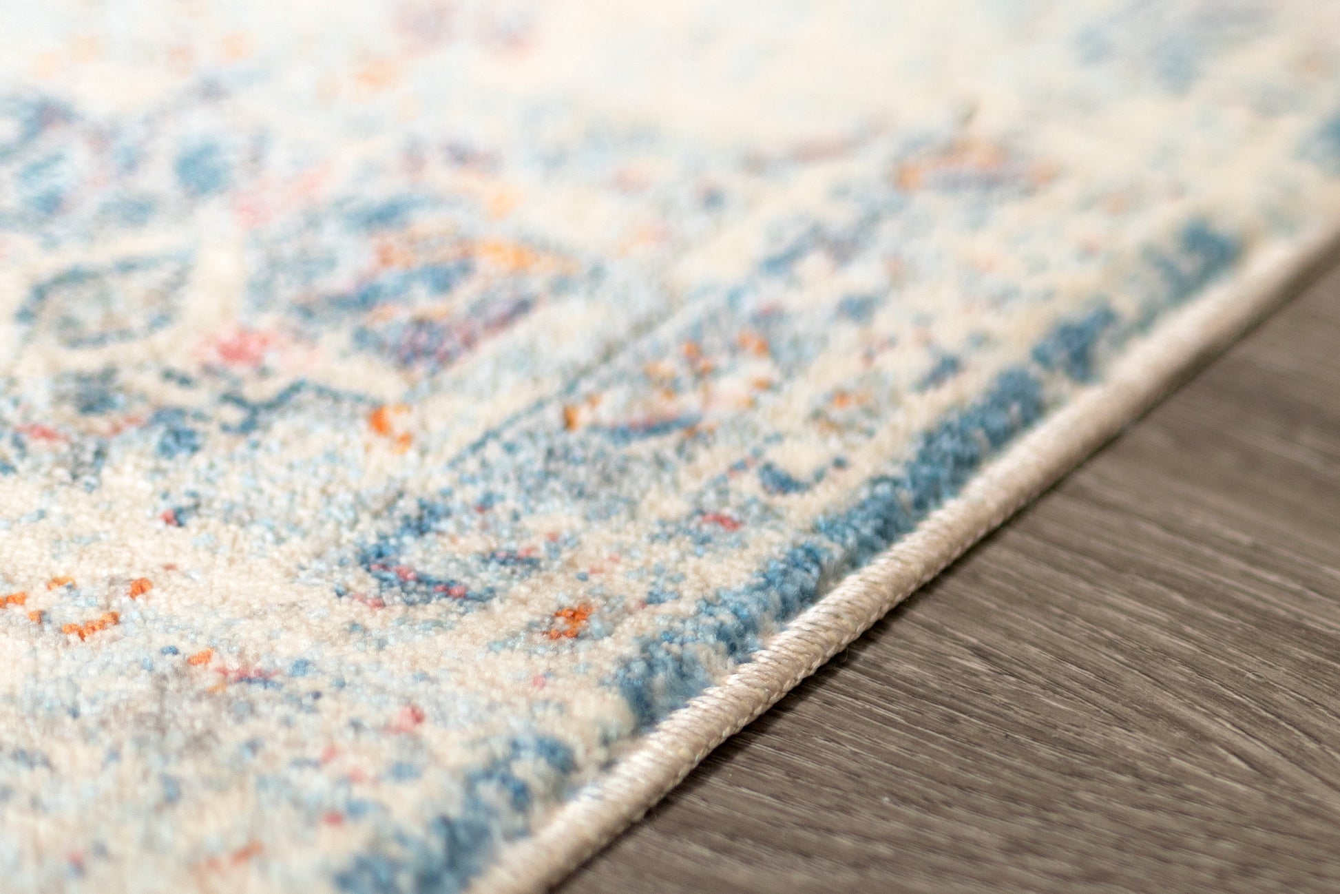 Heriz Vintage Inspired Premium Blue Multi RugVintage indoor area rug, traditional area rug, ultra soft, tassel, carpet