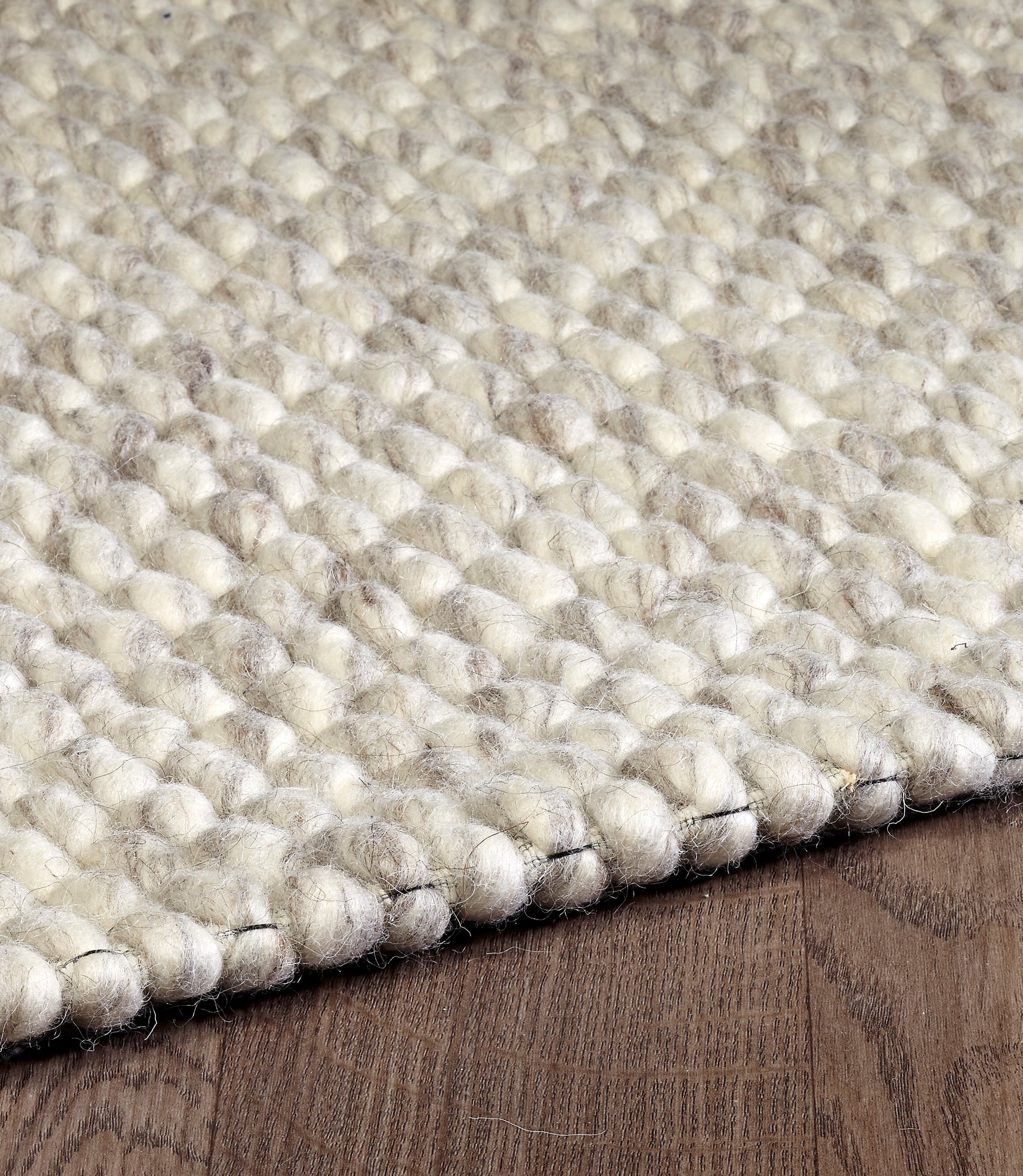 Chinook Ivory Grey Wool Indoor Rug, Area rug, Indoor carpet, Handmade, Soft