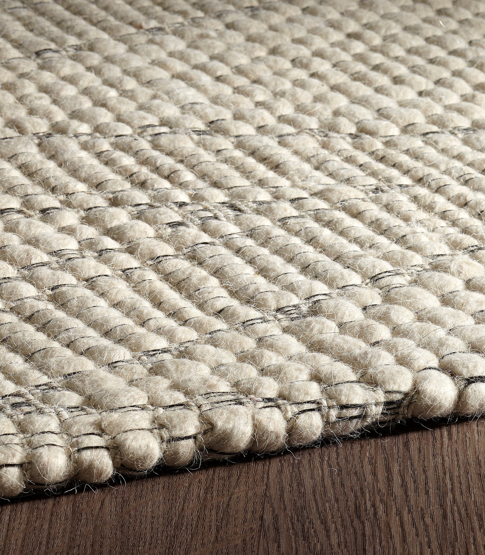 Chinook Grey Wool Indoor Rug, Area rug, Indoor carpet, Handmade, Soft